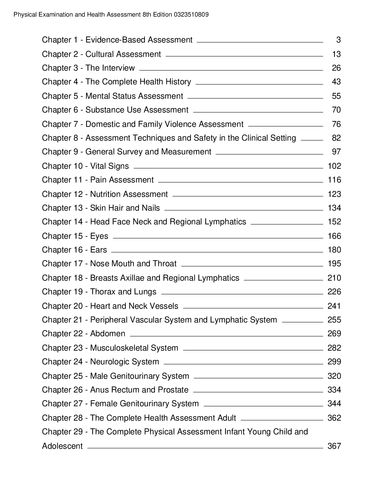 Preview image for TEST BANK JARVIS PHYSICAL EXAMINATION AND HEALTH ASSESSMENT 8TH EDITION Test Bank with Complete Questions and Solutions 390 PAGES